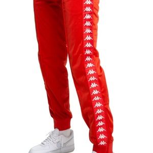 Red kappa joggers